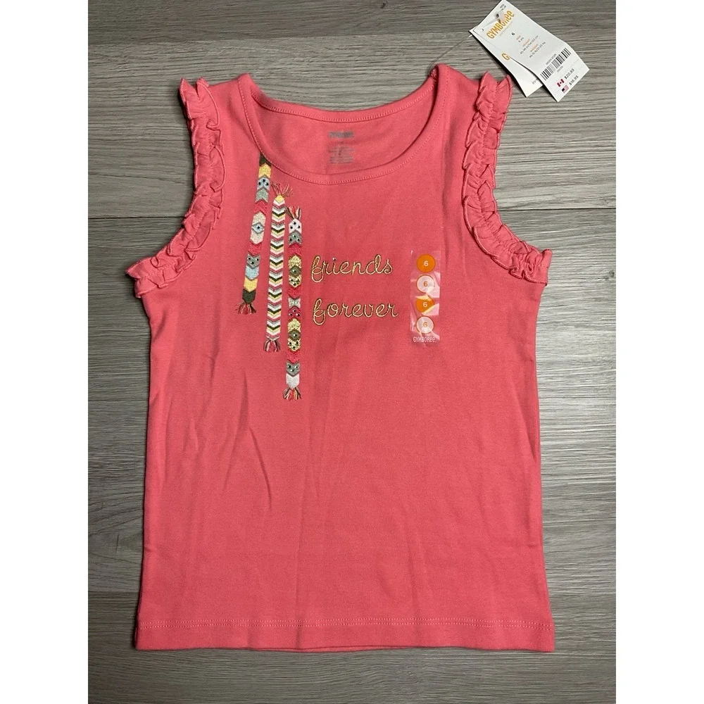 Gymboree Girls Tank Top Friends Forever Size 6 Beach Sleeveless‎ Casual